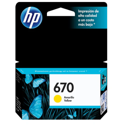 ventas de cartuchos hp 670 yellow